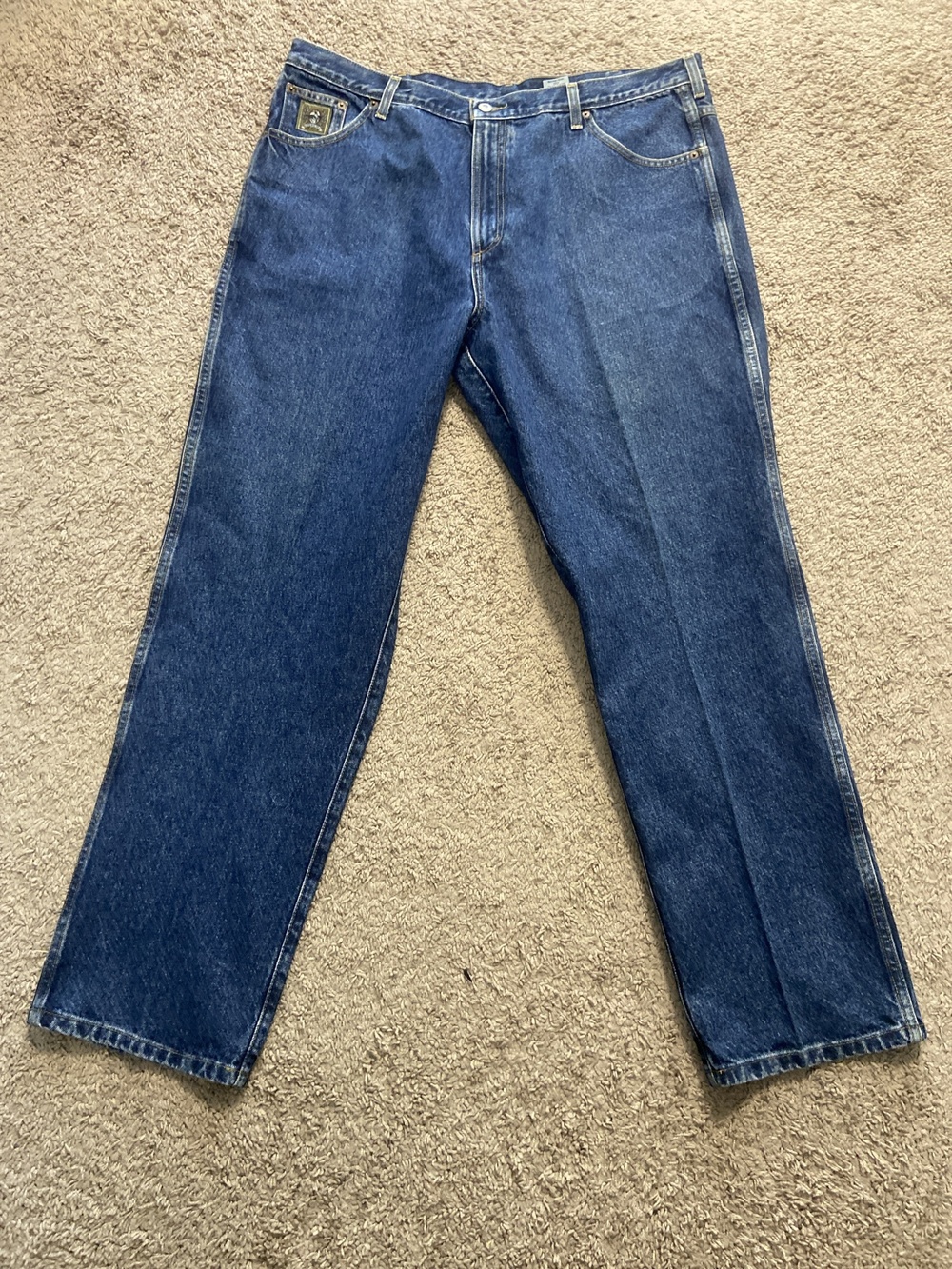 Cinch Jeans Mens 40x32 Blue Wash Relaxed Straight Denim Western Cowboy M905035